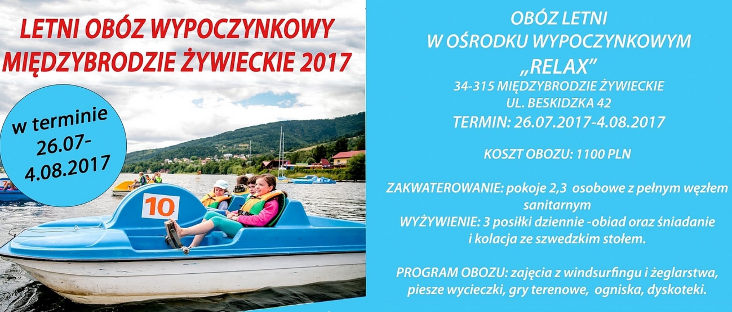 Wakacje 2017 – Międzybrodzie Żywieckie 26.07 – 04.08.2017